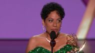 Liza Colón-Zayas winning the Emmy for The Bear l Via: Hulu